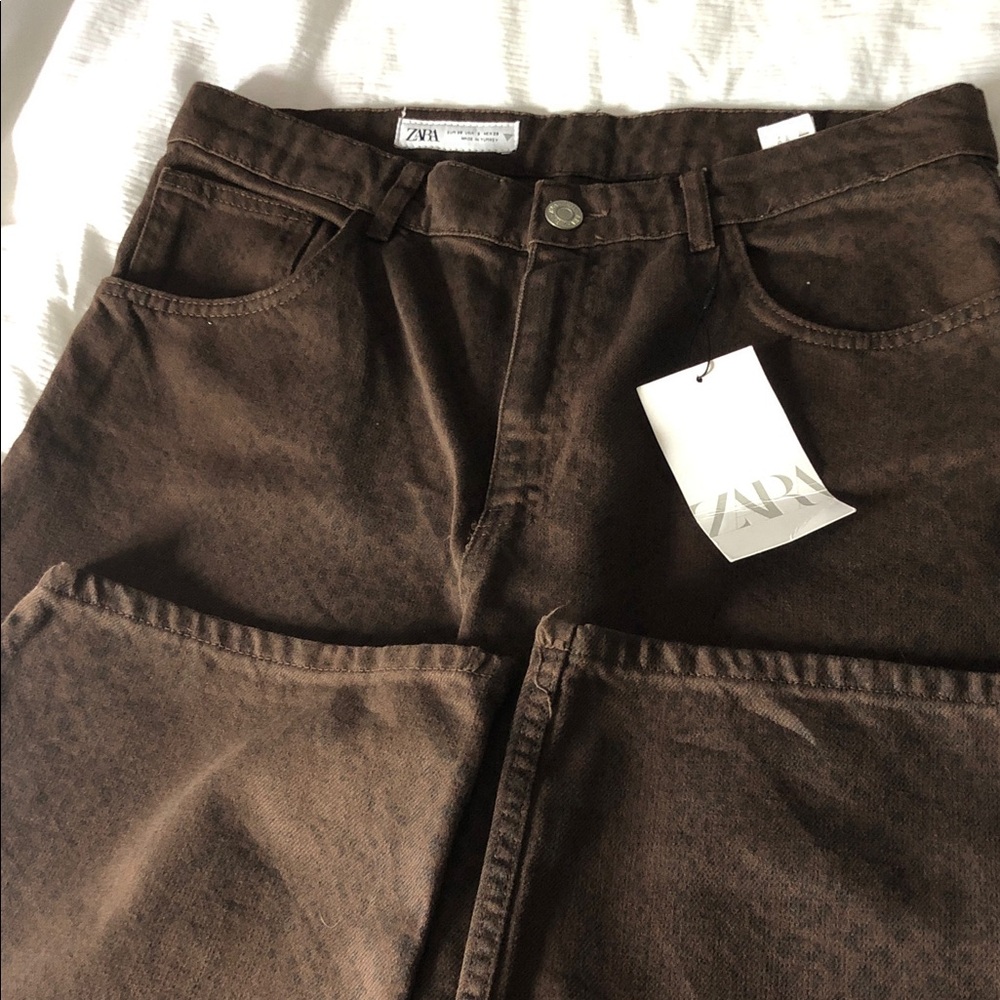 Zara Men’s Dark Brown Straight Jeans